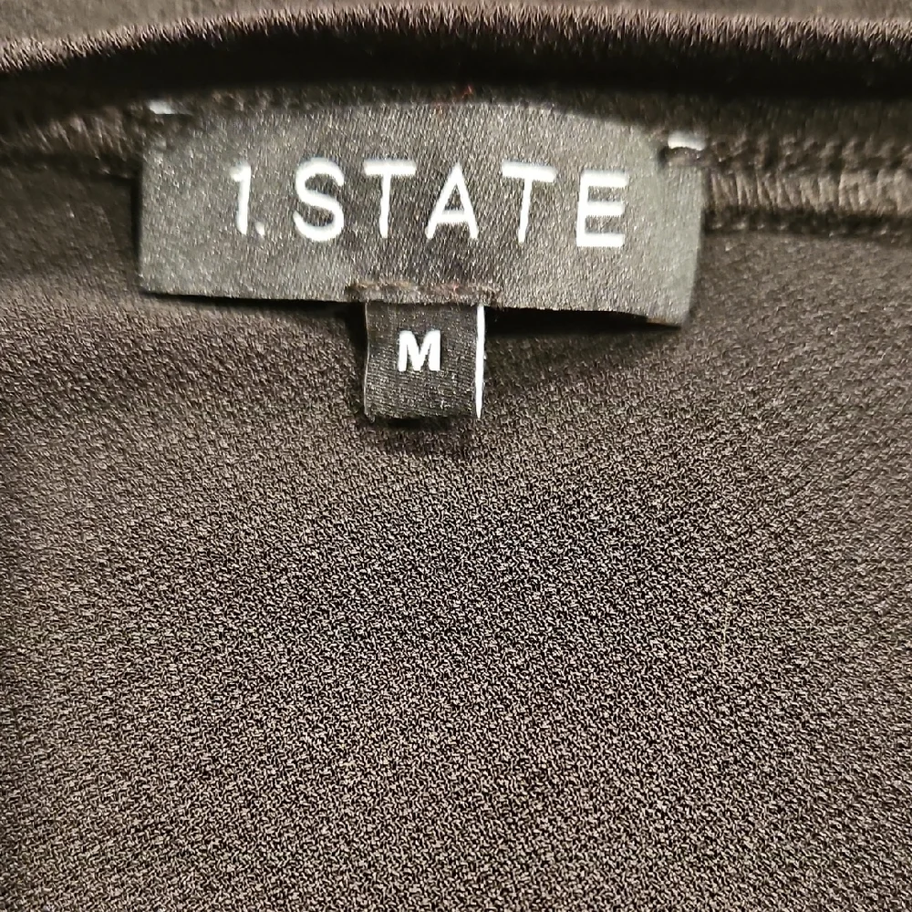 1. State Black Cold Shoulder Top Shirt - Picture 8 of 8